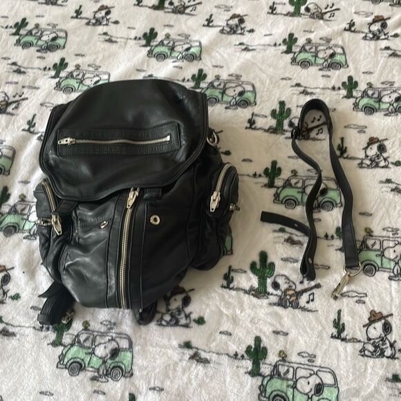 Alexander Wang Lambskin leather Marti Backpack Bag Washed Black Rhodium Hardware - Picture 12 of 17